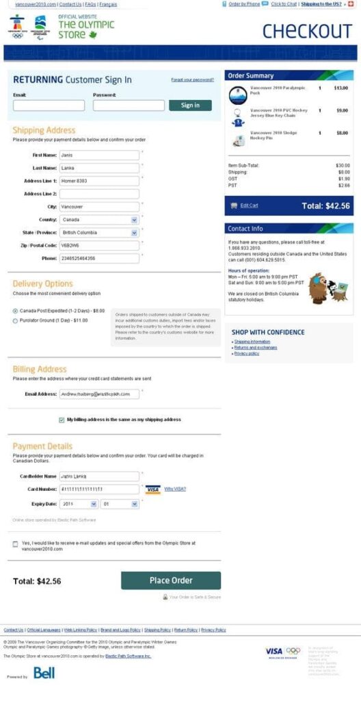 DTC A/B Testing Example Multistep Checkout Variant