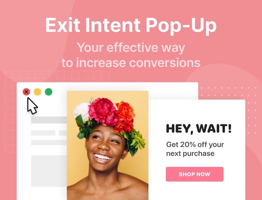 exit intent pop up example