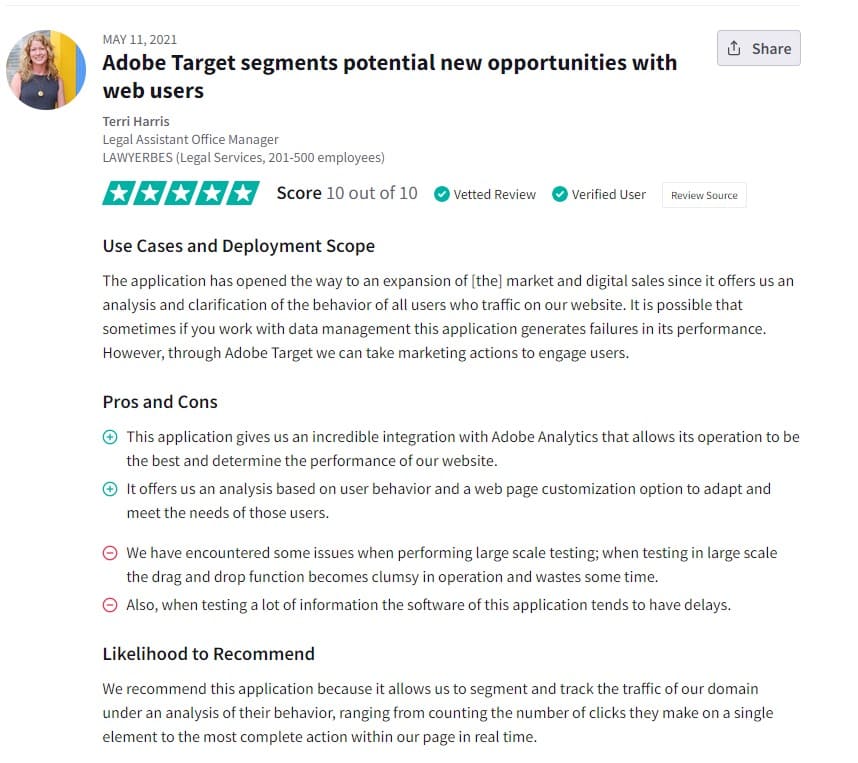 Adobe Target review
