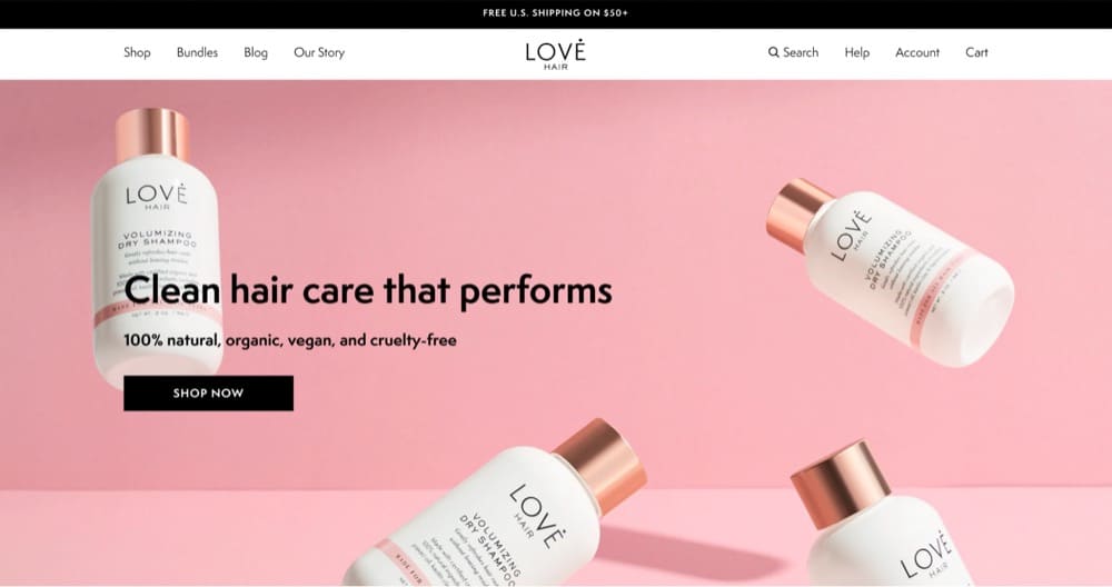 Love Hair’s home page