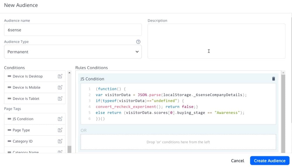 Configure Conditions for Your Audiences When Running a Split URL Test in Convert Experiences