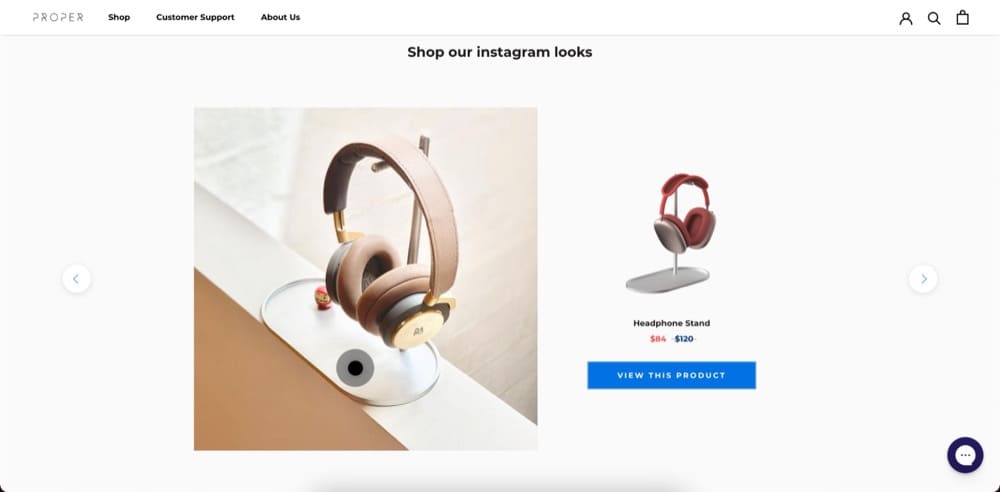 Example of popular product slider on Shopify Proper