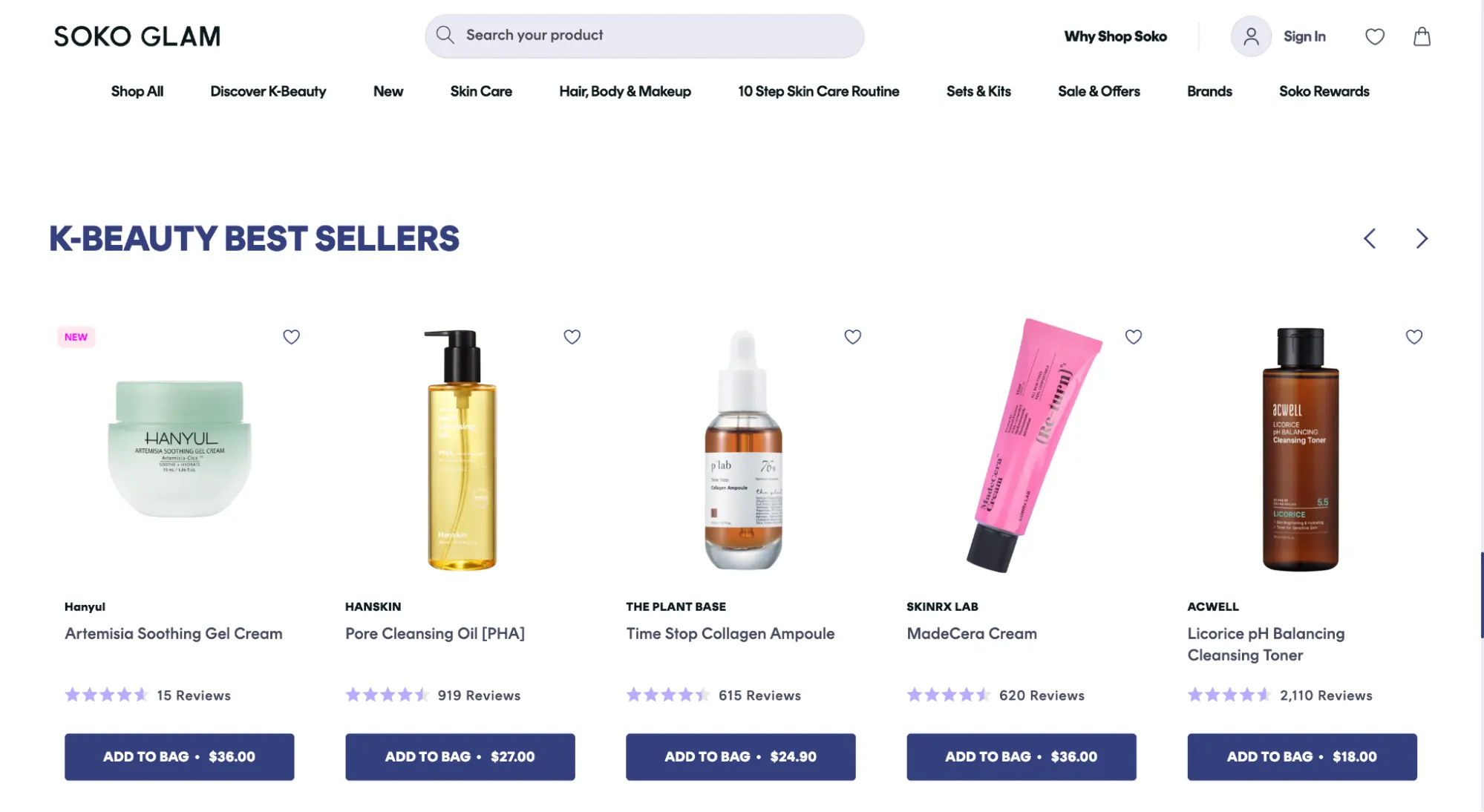 Popular product slider