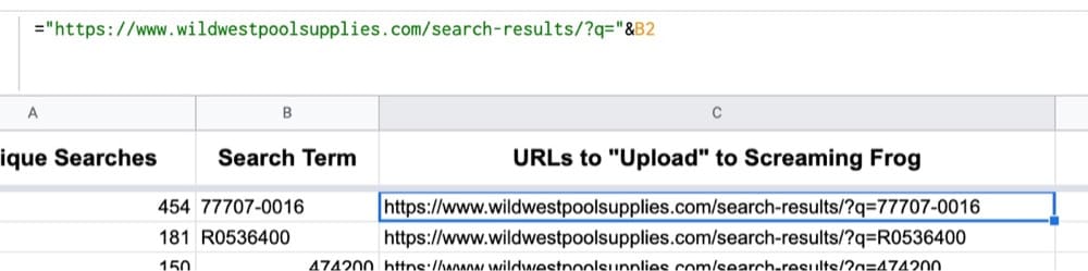 Combine that URL string with the search term