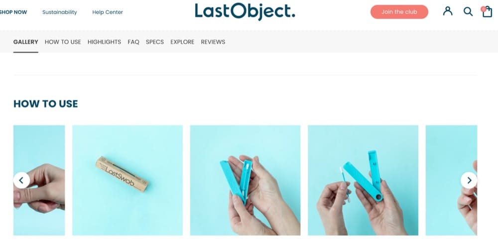 Shopify A/B test product page idea how to use section LastObject.com