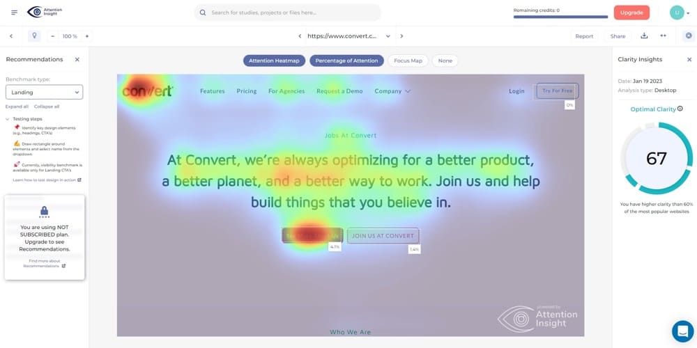 AI heatmap tool Attention Insight