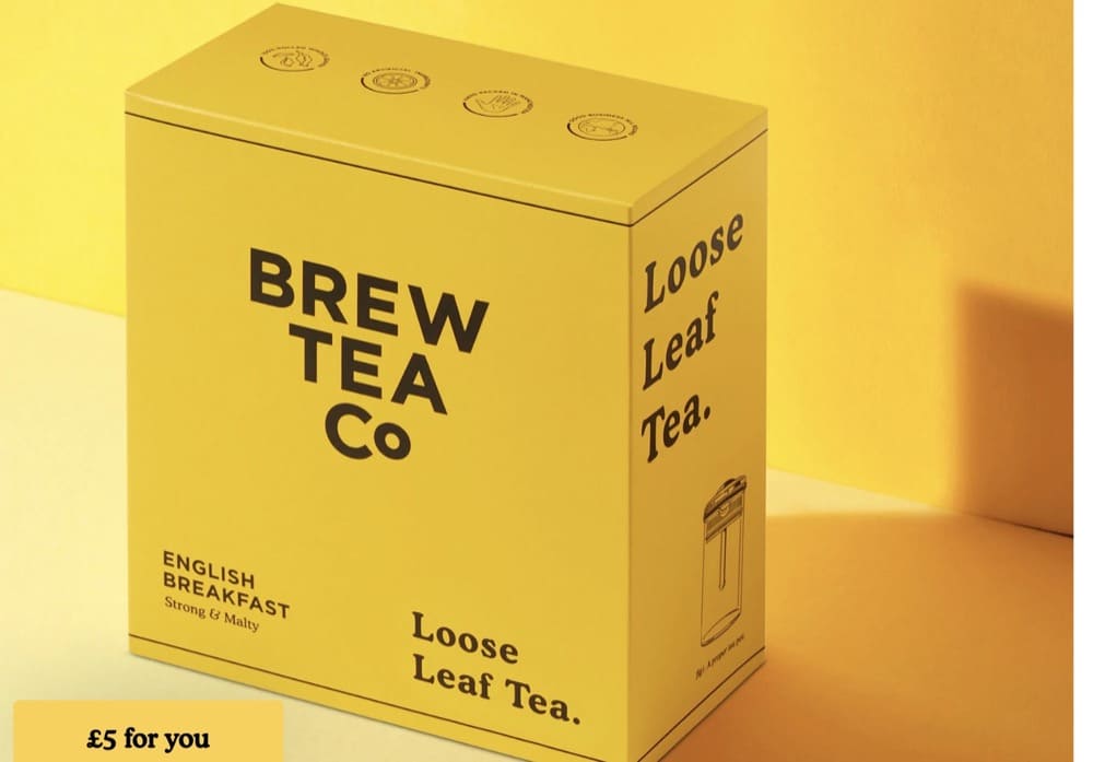 Product page example Brew Tea Company