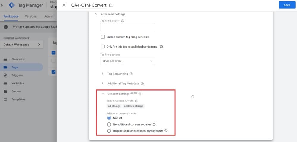 you can configure your GA4 tags in Consent Mode from the beginning