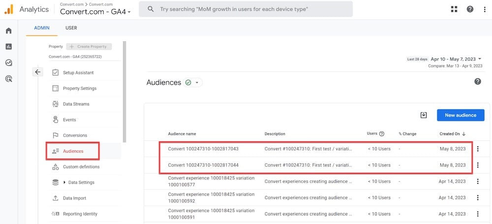 Convert Data Visible in GA4