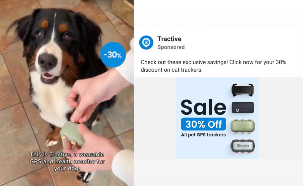Facebook ad with discount offer