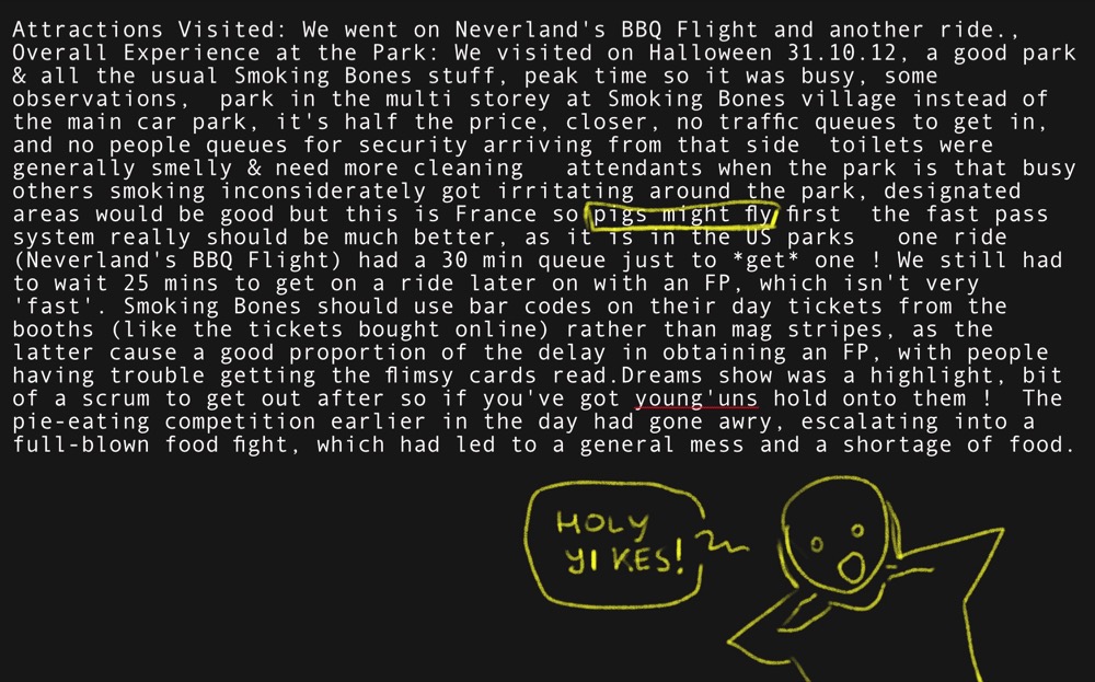 Example of some gnarly user feedback
