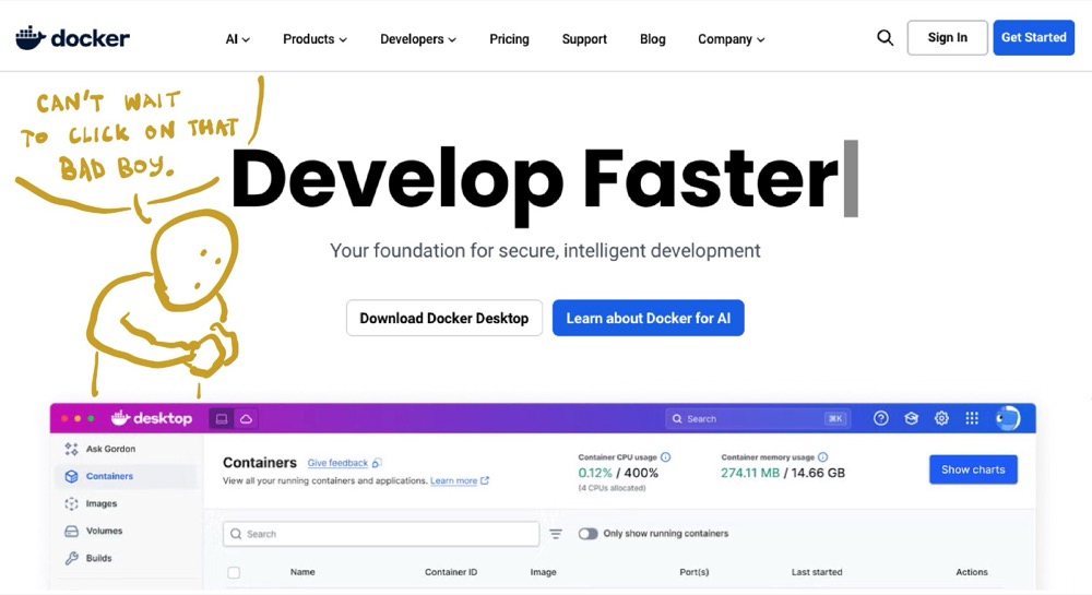 Docker. Click to Download and install.