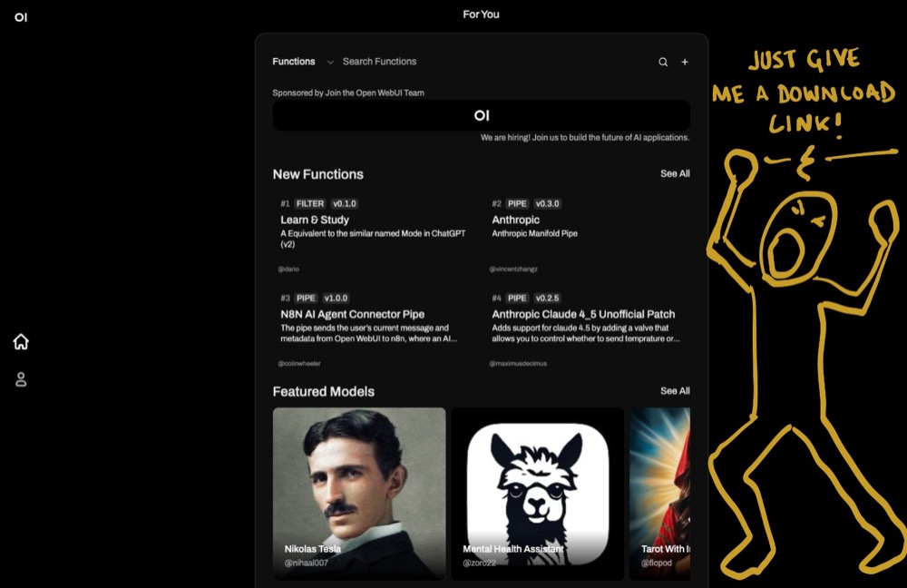 Openweb-ui is an intimidating site