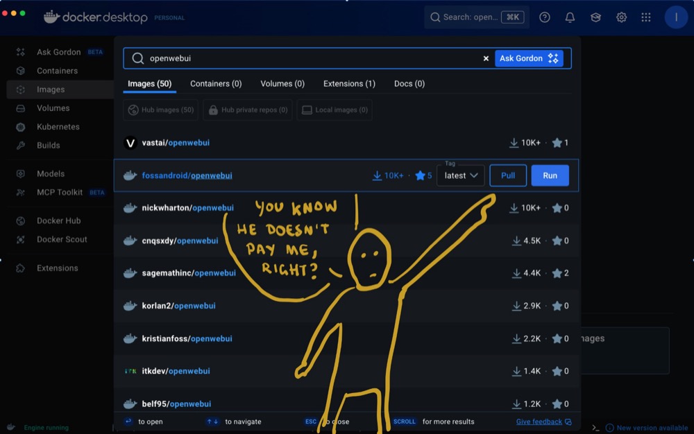 Wait for it to download, and then run the image