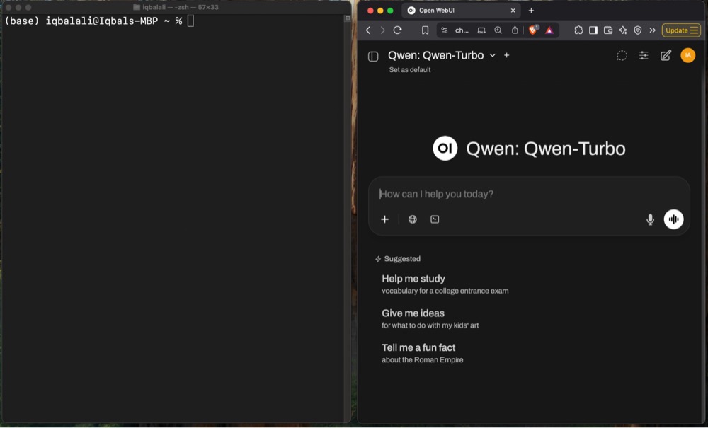 workspace to work with the terminal