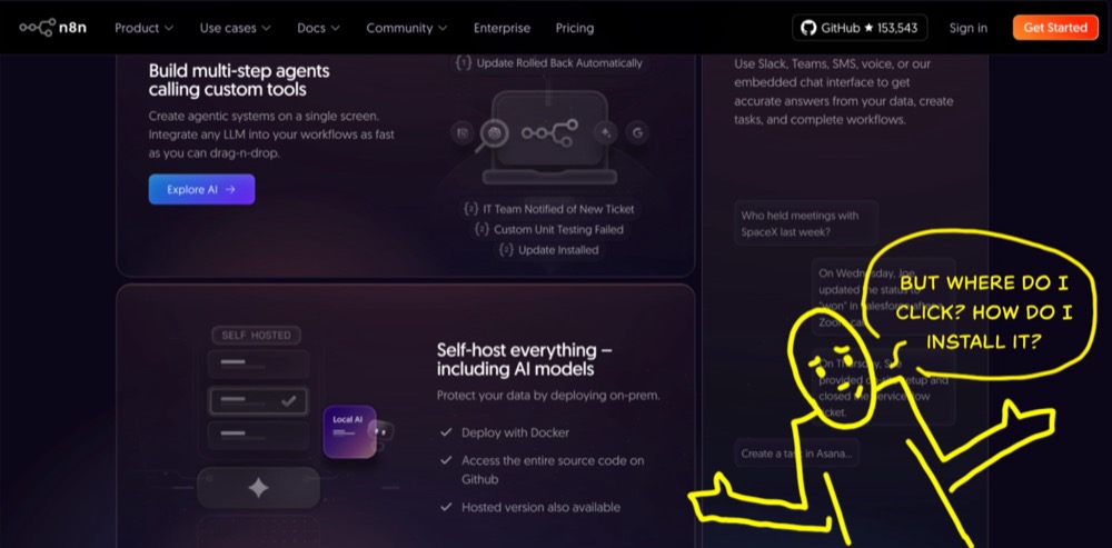 No way to install n8n