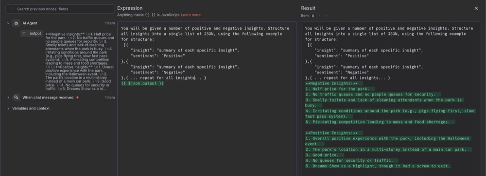 Prompt and expression of the Structure Agent
