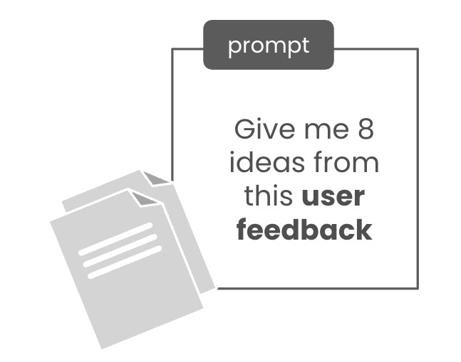 Typical prompt, stuffing user feedback into the prompt window