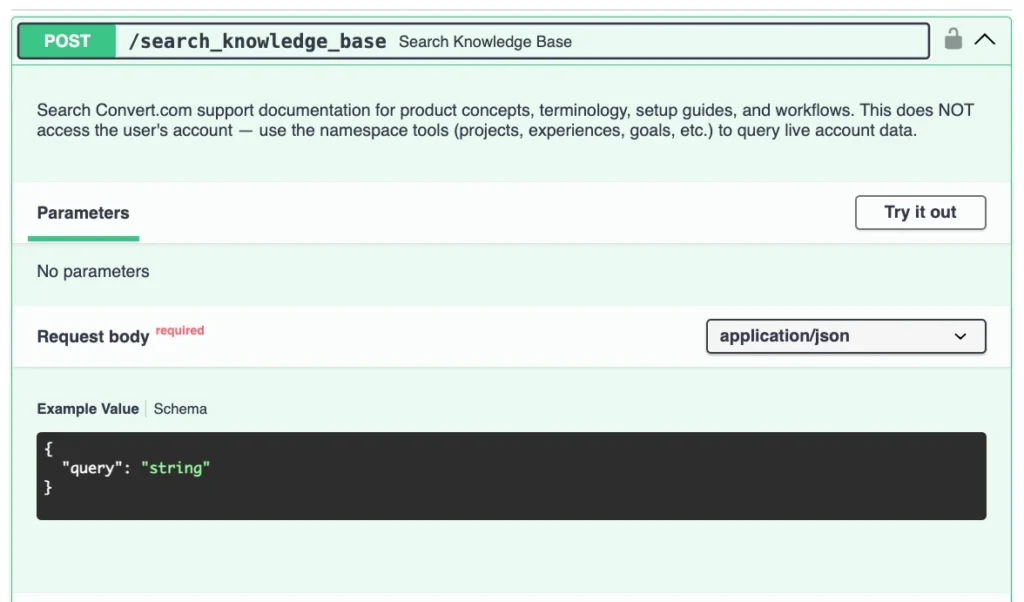 example of the section expanded