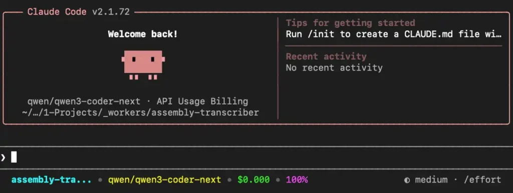 Starting Claude Code with Claudish