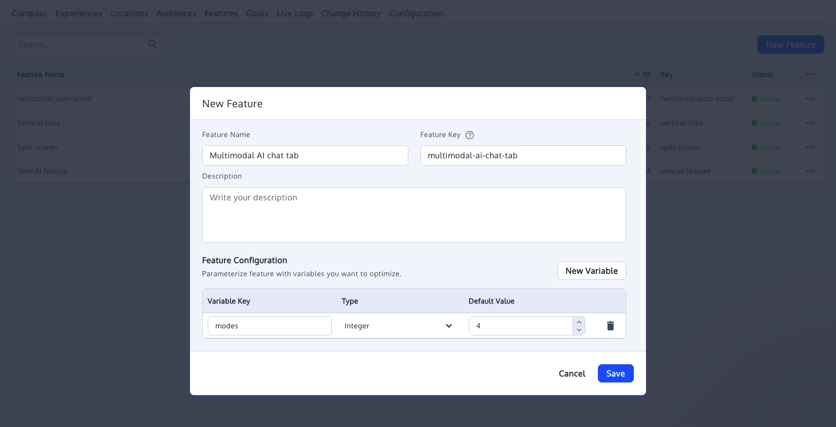 Feature flag setup in Convert Experiences